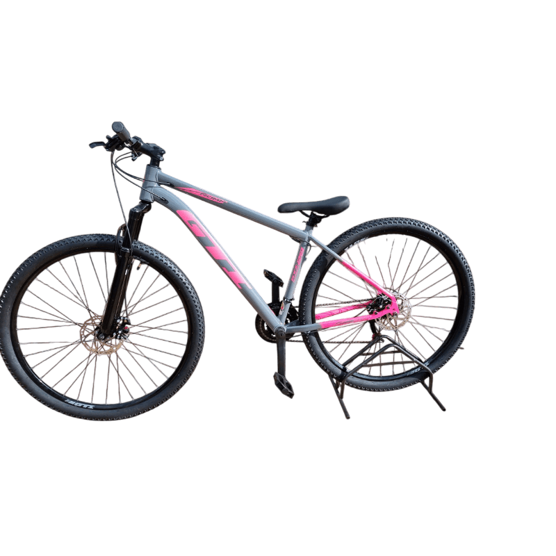 Bicicleta GTI 29 | 21 Velocidades | Cinza e Rosa - Minha loja
