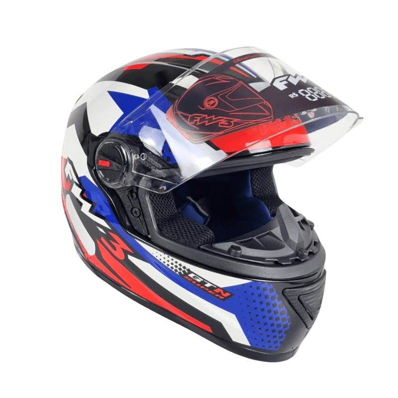 Capacete FW3 GTX Classsic Azul e Vermelho - Minha loja