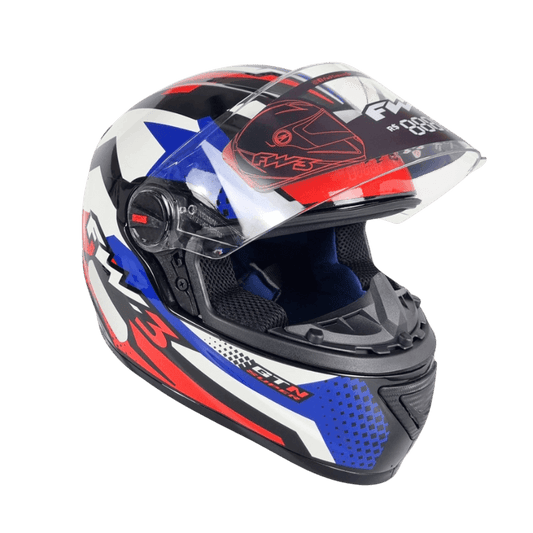 Capacete FW3 GTX Classsic Azul e Vermelho - Minha loja