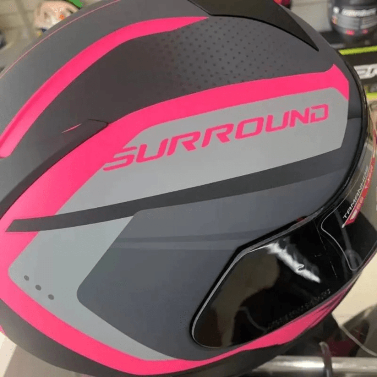 Capacete X11 Revo Pro Surround Preto/Rosa – Fechado - Minha loja