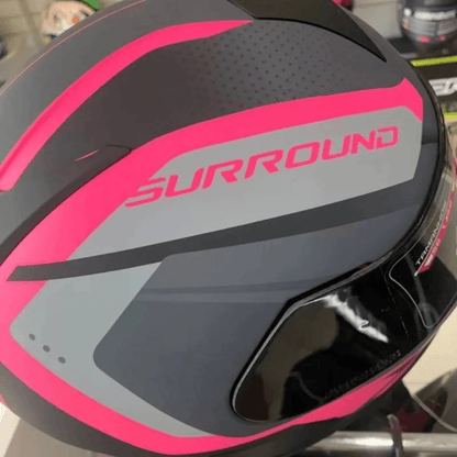 Capacete X11 Revo Pro Surround Preto/Rosa – Fechado - Minha loja