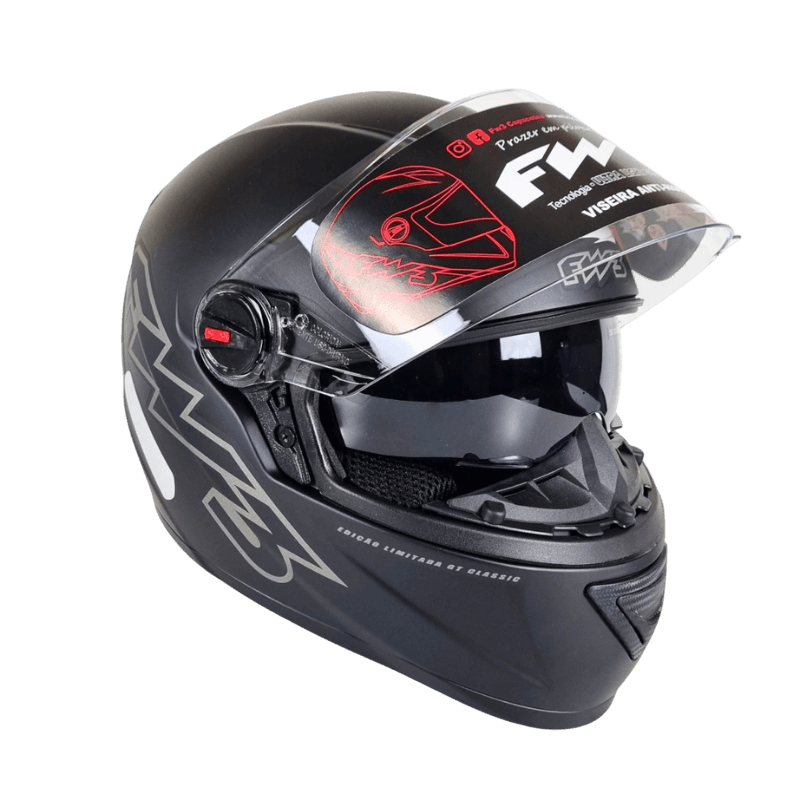 Capacete FW3 GTX Classsic Preto Fosco - Minha loja